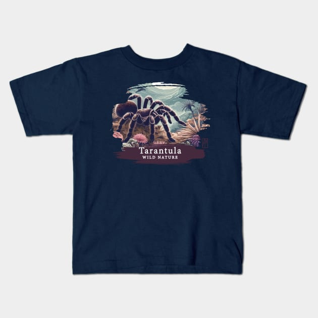 Tarantula - WILD NATURE - TARANTULA SPIDER -5 Kids T-Shirt by ArtProjectShop